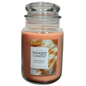 Yankee Candle Large Jar Tangerine Vanilla Room Filling Fragrance Candle 22 oz